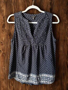Lucky Brand Smocked Tank Top